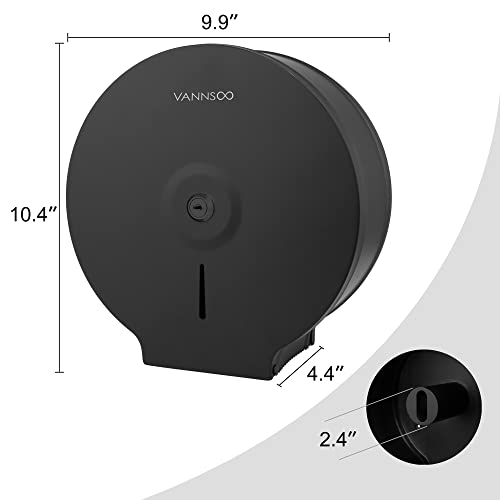 Commercial Jumbo Toilet Paper Dispenser, Wall Mount Stainless Steel - color: Black