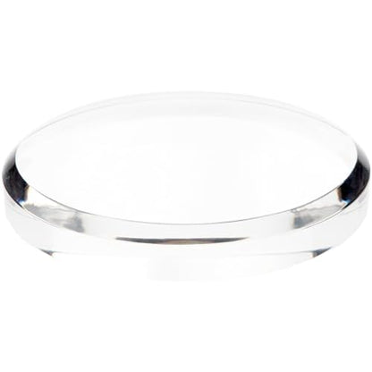 Plymor 7" W x 7" D x 1" H Clear Acrylic Round Display Base - size: 7" x 7" x 1"