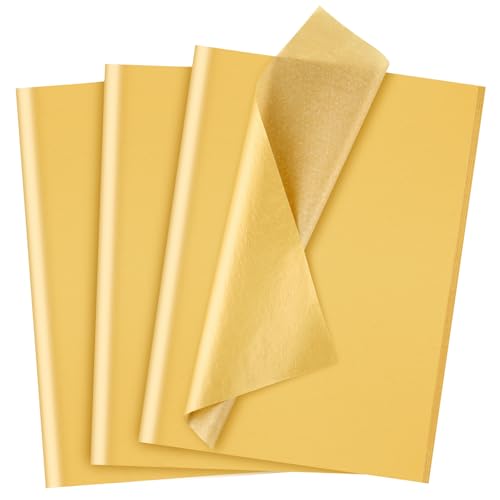 NEBURORA 120 Sheets Gold Tissue Paper Gift Wrapping Paper Bulk - color: Gold