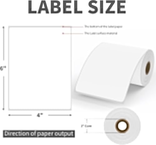 9527 Product 4x6 Blank Direct Thermal Shipping Labels for Zebra 2844 Zp-450 Zp-500 Zp-505 Direct Thermal Labels Printers, Eltron Printer, 250 Label per Roll,Total 16 Rolls 4000 Label - color: Roll, size: 16 Rolls | 4000 Labels