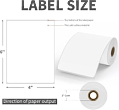 9527 Product 4x6 Blank Direct Thermal Shipping Labels for Zebra 2844 Zp-450 Zp-500 Zp-505 Direct Thermal Labels Printers, Eltron Printer, 250 Label per Roll,Total 16 Rolls 4000 Label - color: Roll, size: 16 Rolls | 4000 Labels