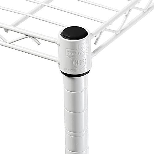 Honey-Can-Do 5-Tier White Wire Shelving Unit, 200 lb/Shelf, 36x14x72 in - color: White, size: 200 lbs per shelf