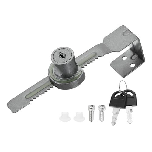 1.3" Luminous Sliding Glass Door Ratchet Lock Fit 0.79-1.18" Grey - color: Gray, size: 1.3"