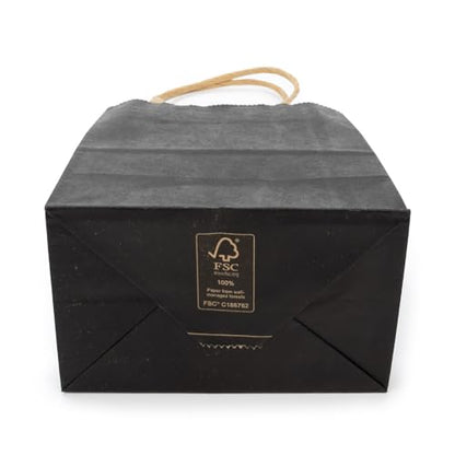 ClearBags Paper Merchandise Handle Bags (Black, 4 3/4 x 2 15/16 x 6 1/2) - color: Black, size: 4 3/4 x 2 15/16 x 6 1/2