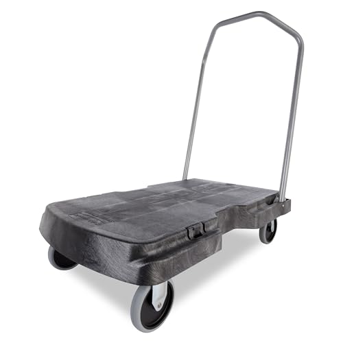 Rubbermaid Commercial Products Triple Trolley Folding Handle Dolly/Cart/Platform Truck with wheels, 500 lbs Capacity, for Moving/Warehouse/Office - style: 500 lb. Capacity, 5" Casters