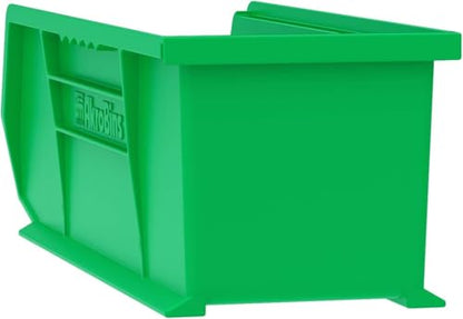 Akro-Mils 30234 AkroBins Plastic Storage Bins, 15"x5"x5", Green, 12-Pack - color: Green