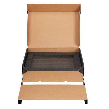 CRUGLA 1 Pack Laptop Shipping Box with Cushioned Foam, Fits Most Sizes - color: Black