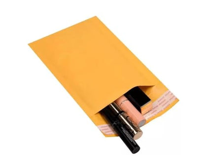 Kraft Bubble Mailers #0 Size 6"Wx9.25"L Self Seal Closure, Padded Cushion Envelope, Yellow Brown Mailing Shipping Envelopes Paper Bag 4PC