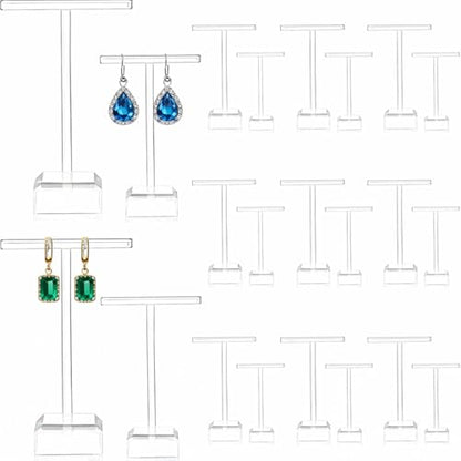 Jetec Acrylic Earrings Display Holder T Bar Earrings Stand Holder - color: Clear