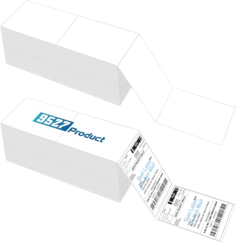 9527 Product 4" x 6" Zebra Fanfold Direct Thermal Shipping Labels,2 Stacks, 4000 Labels White, Perforated (2,000 Label per Stack) - color: White, size: 2 Stacks | 4000 Labels