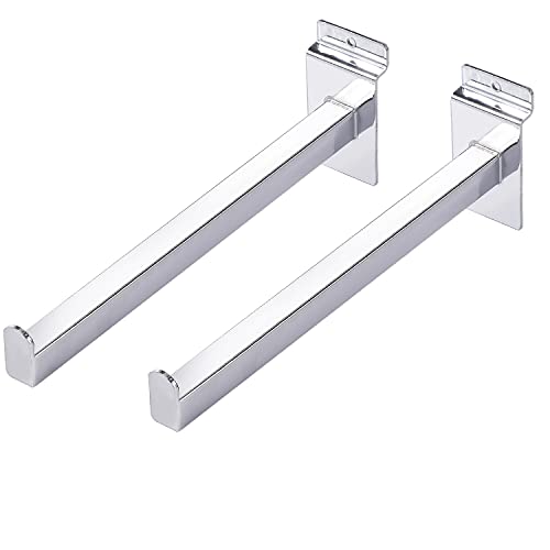 KEILEOHO 16 PCS 10 Inch Slatwall Deluxe Hooks, Heavy Duty Slatwall Shelf Brackets, Slatwall Display Hooks Panel Hooks for Garage, Shop, Retail Display - size: 16 PCS