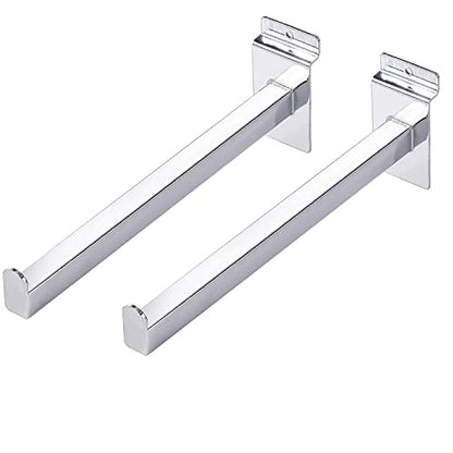 KEILEOHO 16 PCS 10 Inch Slatwall Deluxe Hooks, Heavy Duty Slatwall Shelf Brackets, Slatwall Display Hooks Panel Hooks for Garage, Shop, Retail Display - size: 16 PCS