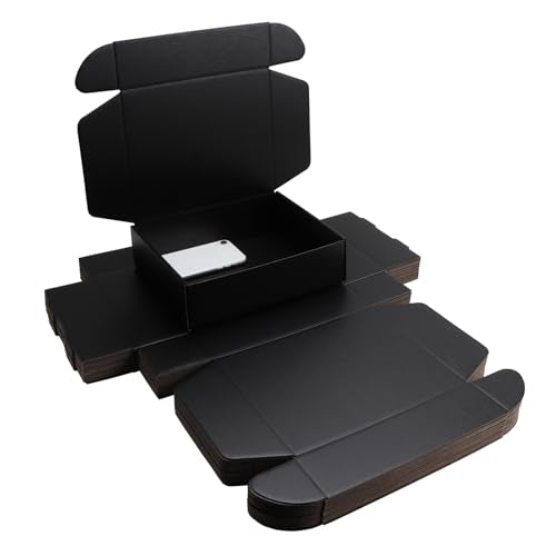 Black Shipping Packaging MEIANJU Hard Cardboard Shipping Gift Wrap Boxes - color: Black-20PCS