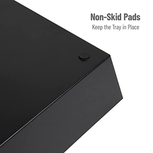 Mind Reader Snack Tray, Countertop Organizer, Snack Tray, Pantry, Breakroom, Kitchen, Black - color: Black