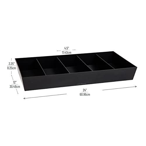 Mind Reader Snack Tray, Countertop Organizer, Snack Tray, Pantry, Breakroom, Kitchen, Black - color: Black