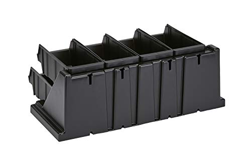 Cambro Versa Self Serve Condiment Bin - 8 Storage Bins - Ideal for Food and Coffee Condiments (Black) - color: Black, style: 8 Bins