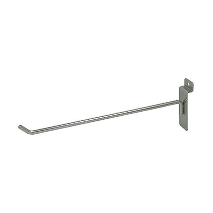 10" Chrome Slatwall Hooks, Slatwall Display Panel Hangers - 6 Pack - size: 6 Pack, style: 10"