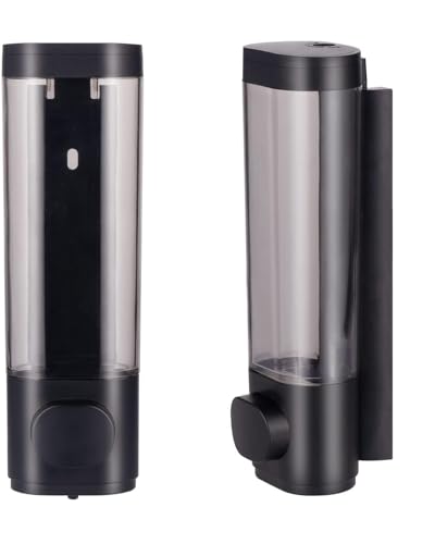10oz/300ml Single Manual Wall Mounted Soap Dispenser, Black - color: Black