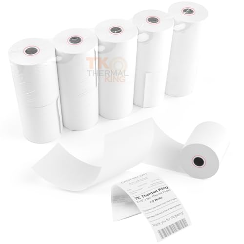 3 1/8" x 190' Credit Card Thermal Receipt Paper 10 Rolls - size: 3-1/8" x 190', style: 10 Rolls