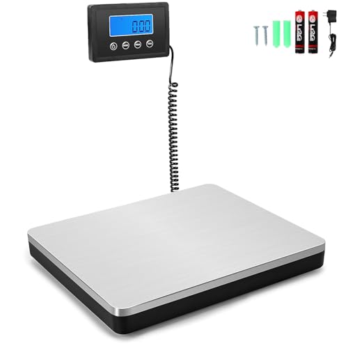 Shipping Scale, 400lb/50g Digital Postal Scale, Weight Scale for Packages/Luggage/Postage/Mail/Small Business/Warehouse, Battery & Adapter Included