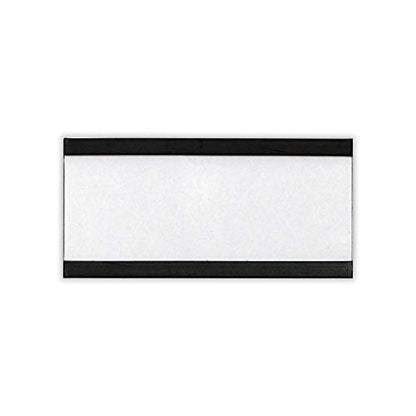 SmartSign Magnetic 'C' Channel Card Holders for Metal Racks and Shelves | 1" x 2" Pack of 25 - size: 1" x 2"