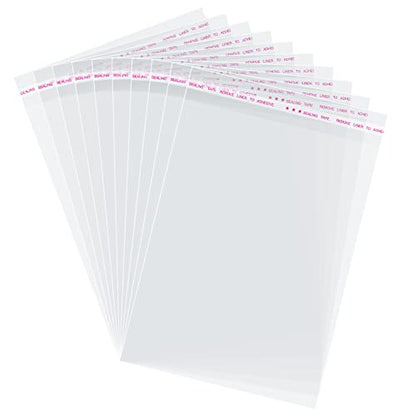 Morepack 6x9 In Cookie Bags Clear Self Sealing Cellophane Treat Bags 200Pcs - size: 6" x 9" (Pack of 200)