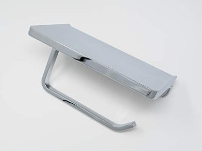 Linkaa Wall Mount Toilet Paper Holder with Phone Shelf Polished Chrome - color: Polished Chrome