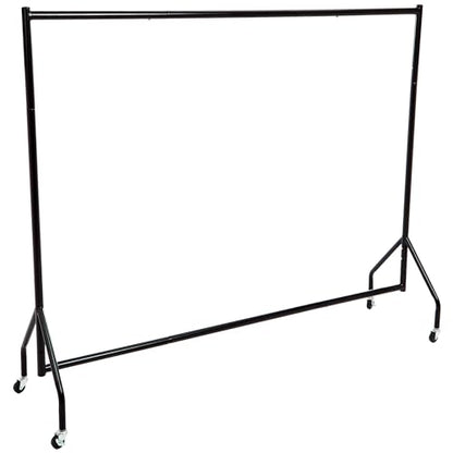Amazon Basics Heavy Duty Portable Rolling Garment Rack, Hanging Clothes Organizer Rail for Display and Storage, Easy to Assemble, 72 x 60 inches, Black - size: 1.82 x 1.52 m