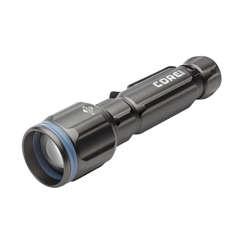 CORE 2000 Lumen Rechargeable Flashlight | LED Flashlight with 4 Modes, Adjustable Focus, Battery Indicator, Waterproof | Ideal for Home, Emergency, Camping, Hiking | USB Cable Included - size: 2000 Lumen