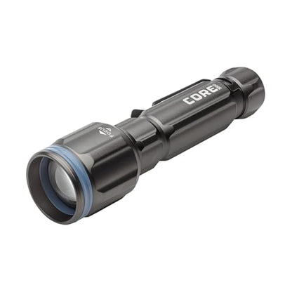 CORE 2000 Lumen Rechargeable Flashlight | LED Flashlight with 4 Modes, Adjustable Focus, Battery Indicator, Waterproof | Ideal for Home, Emergency, Camping, Hiking | USB Cable Included - size: 2000 Lumen