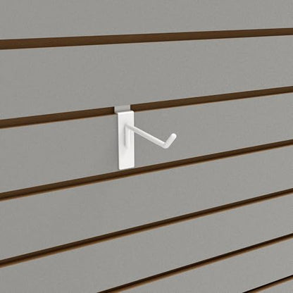 Econoco Slatwall Deluxe Hooks, 96 Pack, White, 4in - color: White, size: 4" Length