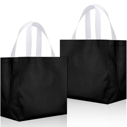 Eccliy 80 Pcs Reusable Gift Bags, Large, Black - color: Black, size: Large