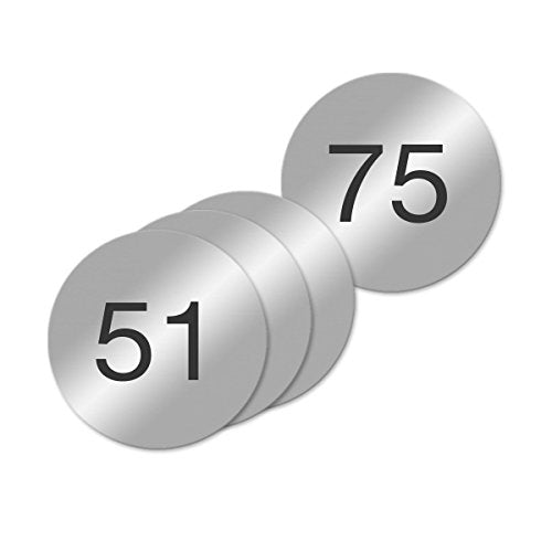 Nap Tags Locker Tags, 1-1/2 inch, Numbered Aluminum - size: Numbered 51 - 75