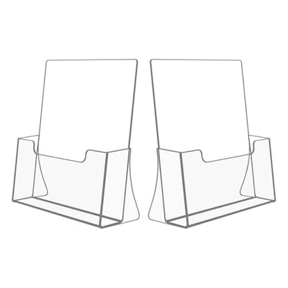 NIUBEE Acrylic Brochure Holder 8.5 x 11, Flyer Holder Stand Display, 2 Pack - size: 8.5" x 11", style: 2 Pack