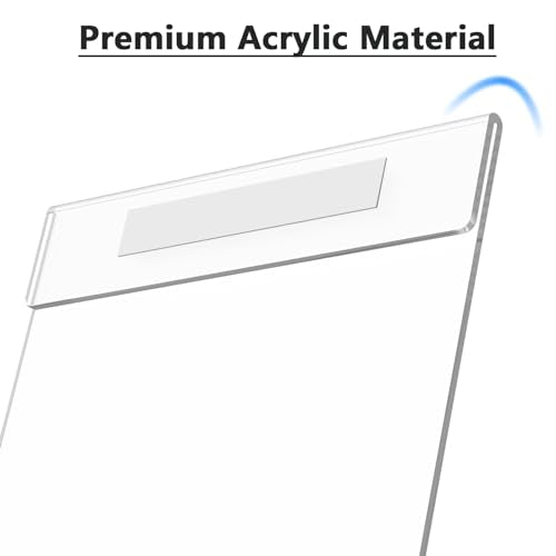 MaxGear Acrylic Sign Holder 11 x 17 Wall Mount with Tape, 6 Pack, Vertical - size: 11"x17"-6Pack