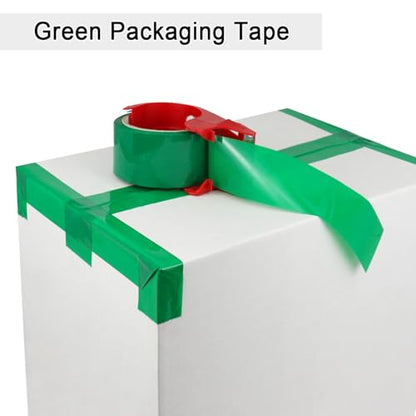 BOMEI PACK Green Packing Tape, 1.88 inches Wide,55yds Length per roll, 3 Rolls Heavy Duty Packaging Tape for Shipping Packaging Moving Sealing, 2.5Mil Thick Green Packing Tape - color: green