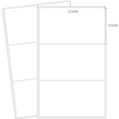 3 X 5 Inch Removable Labels for Storage Bins, 120 Pcs Labels for Storage Bins,Tear Resistant No Residue Storage Bin Label, Matte White Blank Box Stickers for School, Home, Business - size: 3×5 inch