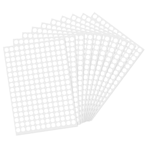 2040 Pcs Dot Stickers 0.4" Color Coding Labels, White - color: White
