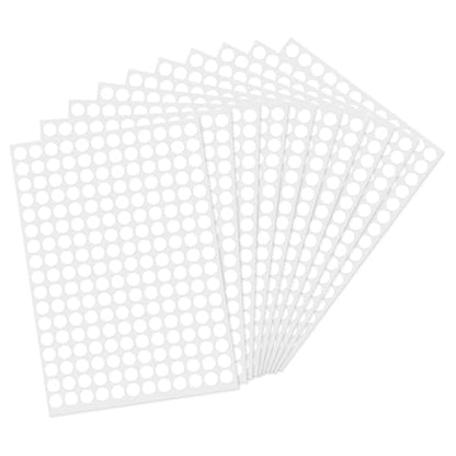 2040 Pcs Dot Stickers 0.4" Color Coding Labels, White - color: White