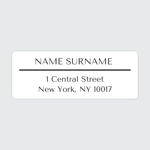 Personalized Return Address Labels – Modern Monochrome Design, Custom Name & Address, Peel & Stick Mailing Labels, 100 Count (1" x 2⅝") by Dotty About Paper - color: Modern Monochrome X 100
