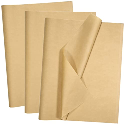 100 Sheets Kraft Tissue Paper Artdly 14 x 20 Inches Kraft Wrapping Paper Bulk for Weddings Birthday DIY Project Christmas - color: Kraft, size: 14x20 Inch (Pack of 100)