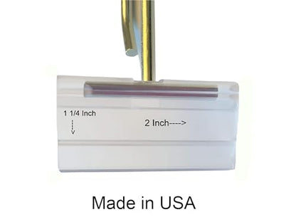 100 Pack FSAWL4 4" Flip Scan Metal Peg Board Hooks with Label Holder