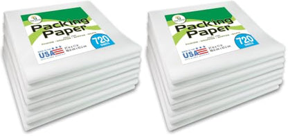 Tree House Packing Paper for Moving – 720 Newsprint Packing Paper Sheets – 27” x 17” Paper for Packing Dishes, Shipping, and Moving Supplies – Recyclable Movers’ Paper – Made in USA (Pack of 2) - size: 720 Sheets (Pack of 2)