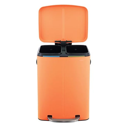 happimess Marco 10.6 Gal Double Bucket Step Trash Can, Carrot Cake - color: Carrot Cake