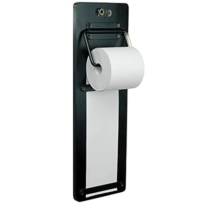 Excello Global Products Wall Mounted Note Paper Dispenser with a 160 Foot roll of Paper Included (Black)