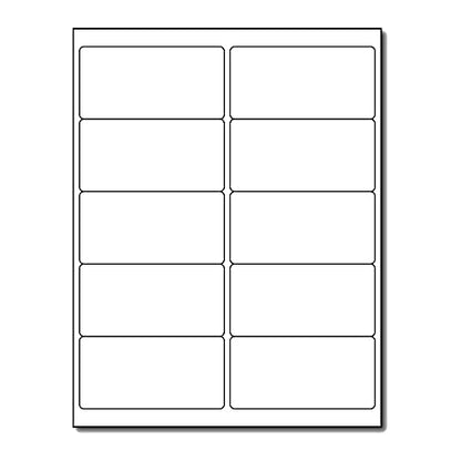 White Removable Shipping Labels 2" x 4" Mailing Stickers - 250 Labels - size: 2*4 inches