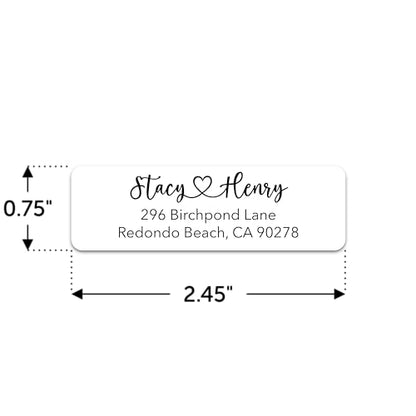 Personalized Return Address Labels - Custom Address Stickers on Sheets for Wedding Invitations (100-1000 Labels)