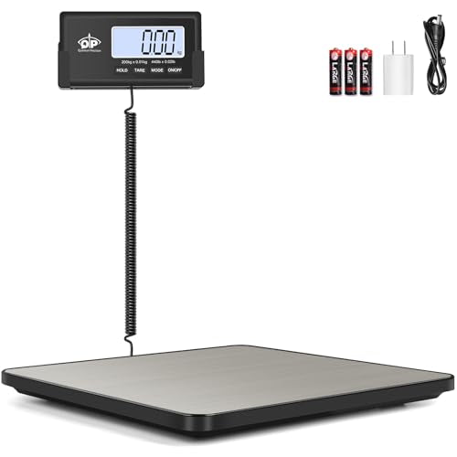 QP Shipping Scale, 440 lb x 10g Digital Postal Scale for Packages & Luggage - color: Light Gray