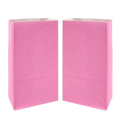 KEYYOOMY Mini Pink Paper Bags Paper Lunch Bags (50 CT, 3.5x2.4x7.1 in) - color: Pink, size: 3.5x2.4x7.1 in - Mini