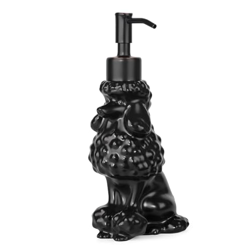 Black Poodle Hand Soap Dispenser Lotion Diapenser Dog Lover Gift - color: Black